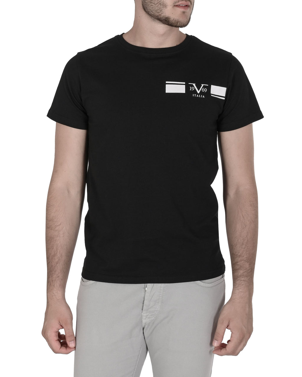Camiseta 19V69 Italia para hombre VSC1MTS05 NEGRA