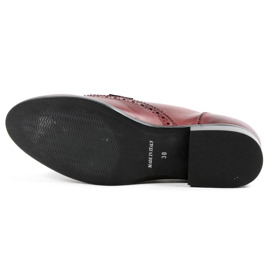 V 1969 Italia Zapato con cordones para mujer Burdeos SULLY