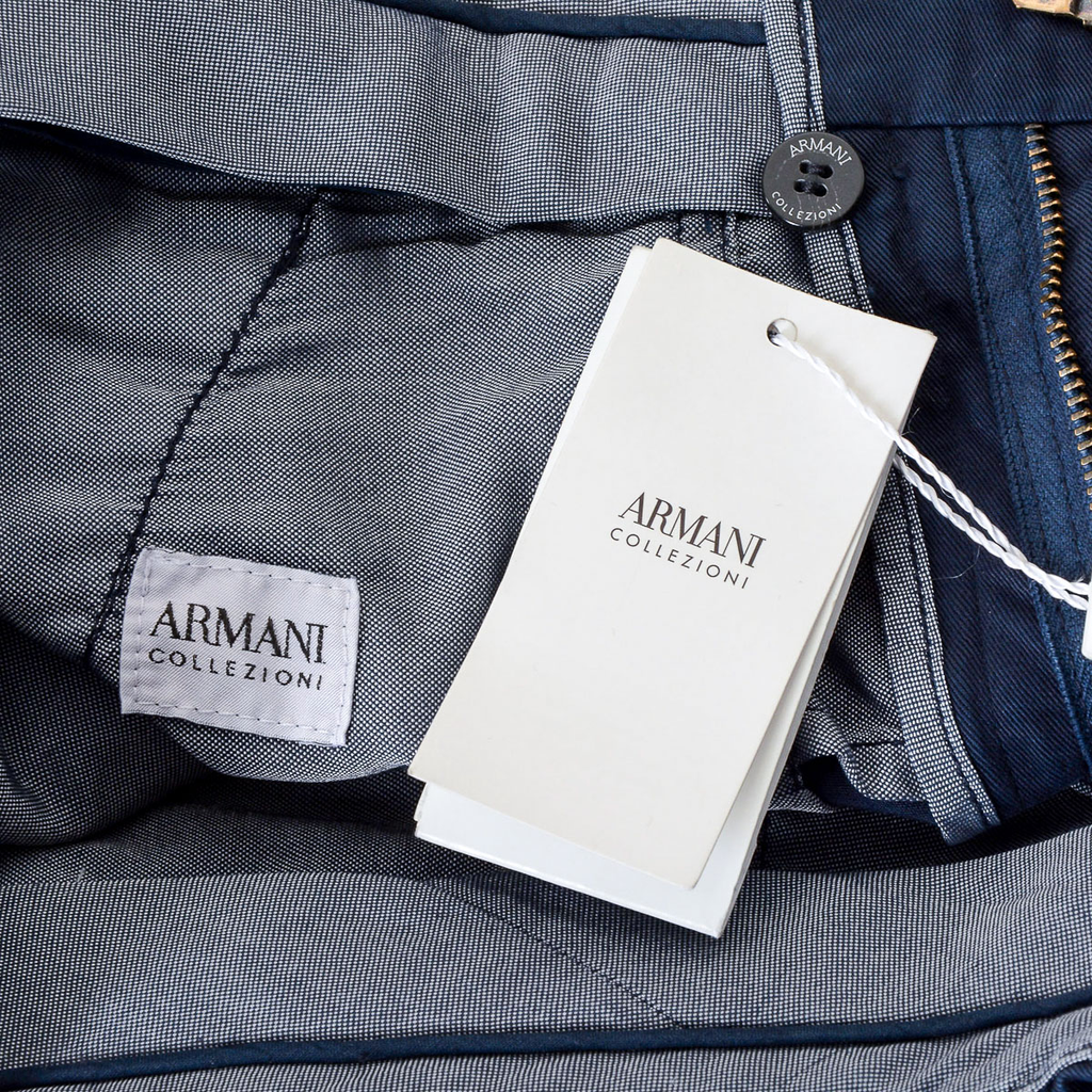 Armani Collezioni Mens Pants Dark Blue