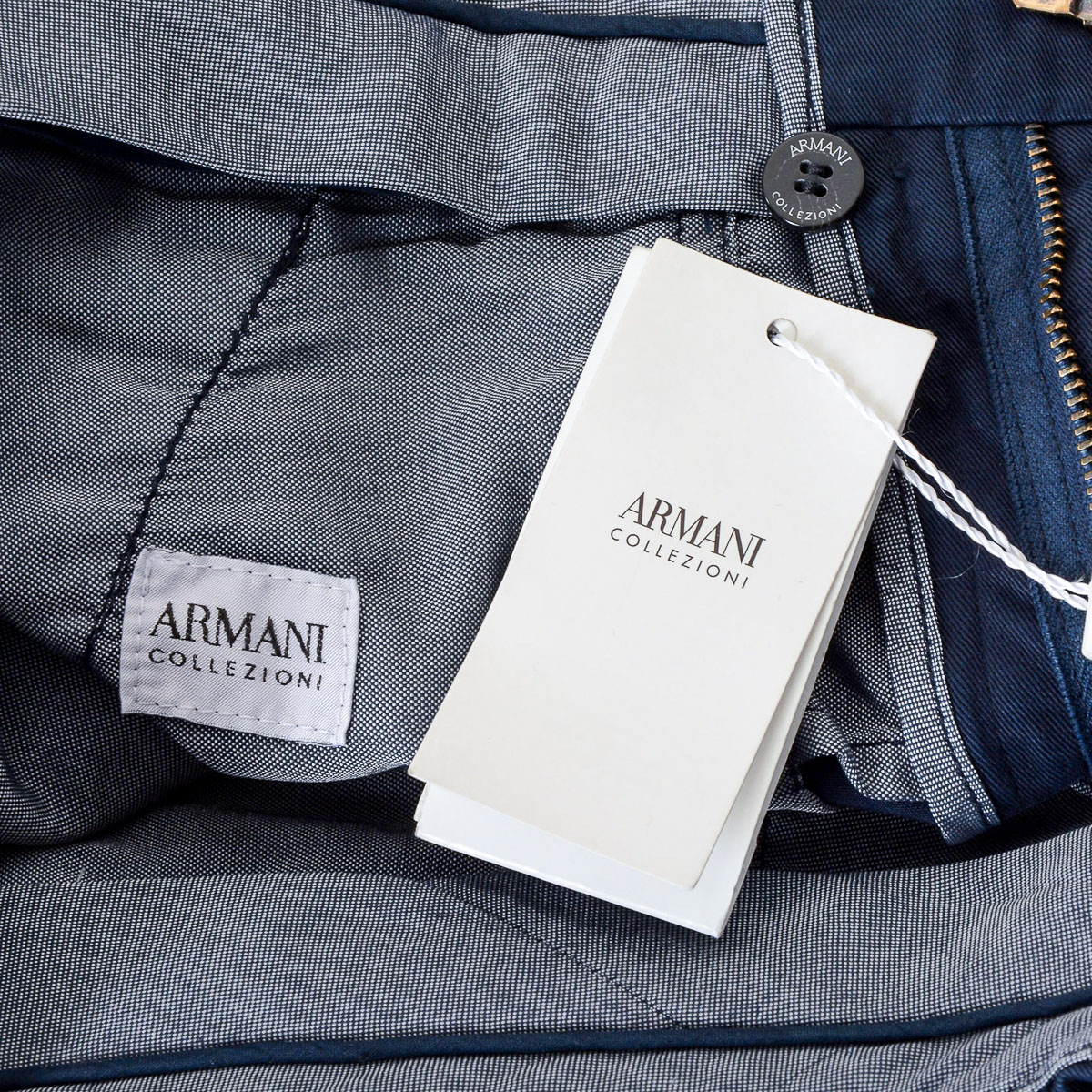 Armani Collezioni Mens Pants Dark Blue