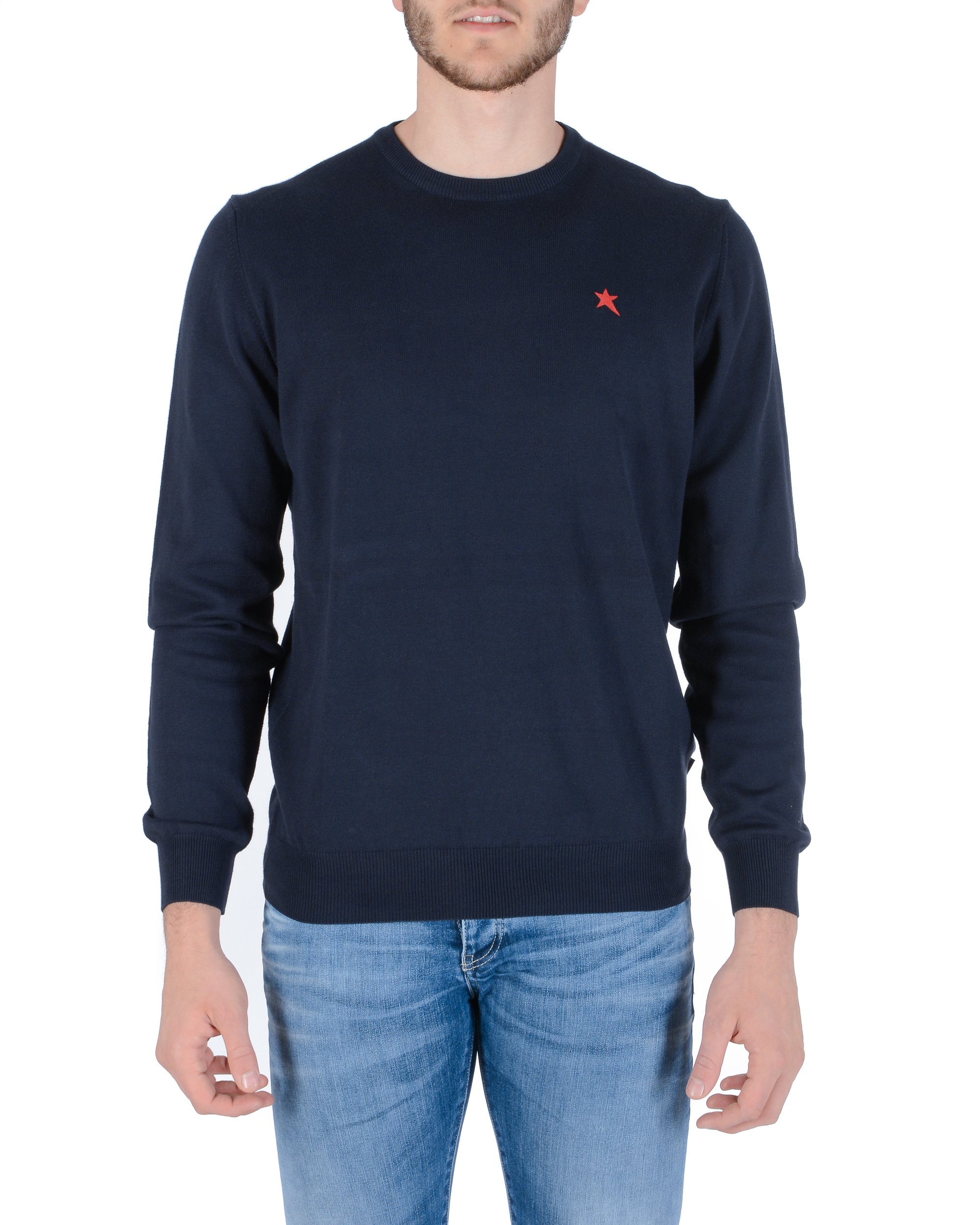 Suéter para hombre Andrew Charles PUNTO AZUL AZUL MARINO