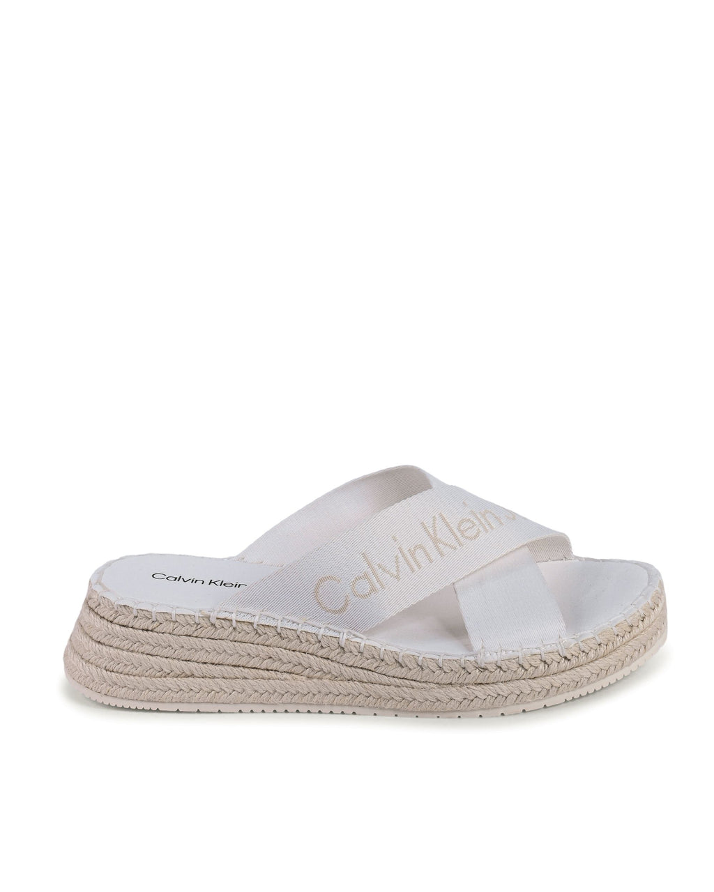 Calvin Klein - Sandalias de cuña para mujer, color blanco, YW0YW013640K4