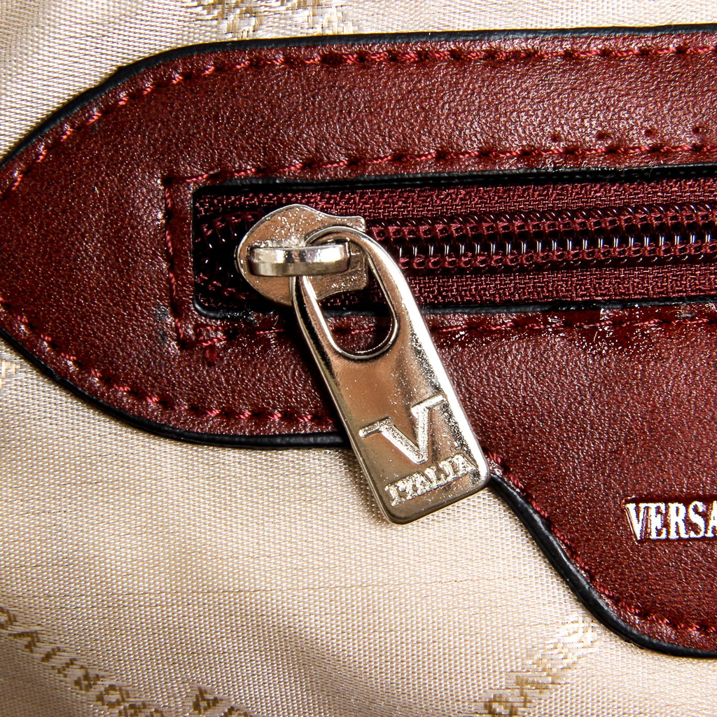 Bolso de mano para hombre V 1969 Italia rojo oscuro LEROY