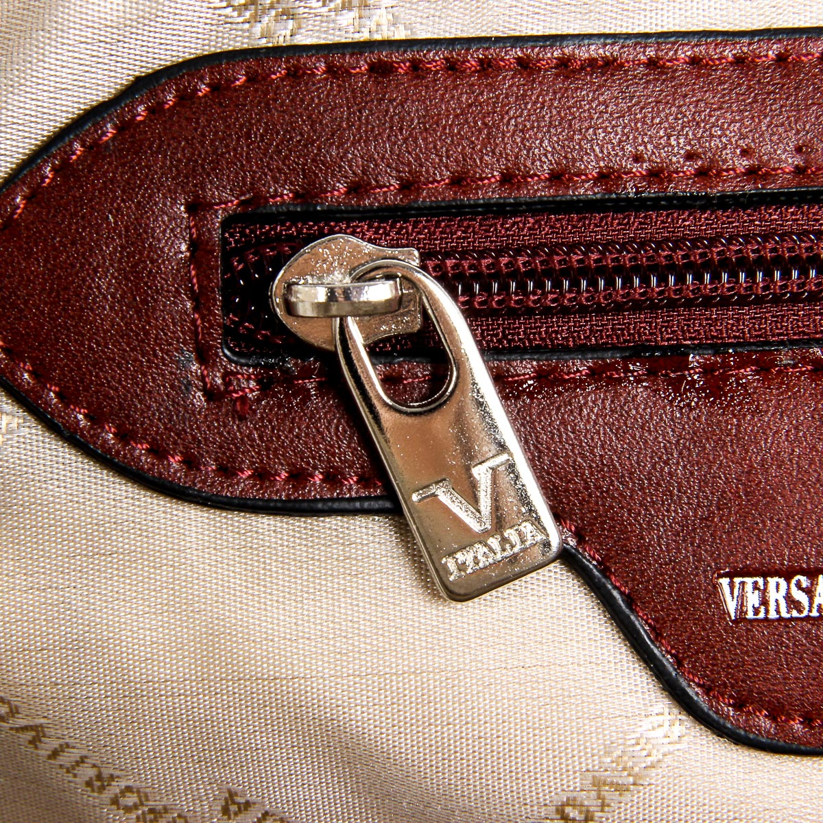 Bolso de mano para hombre V 1969 Italia rojo oscuro LEROY
