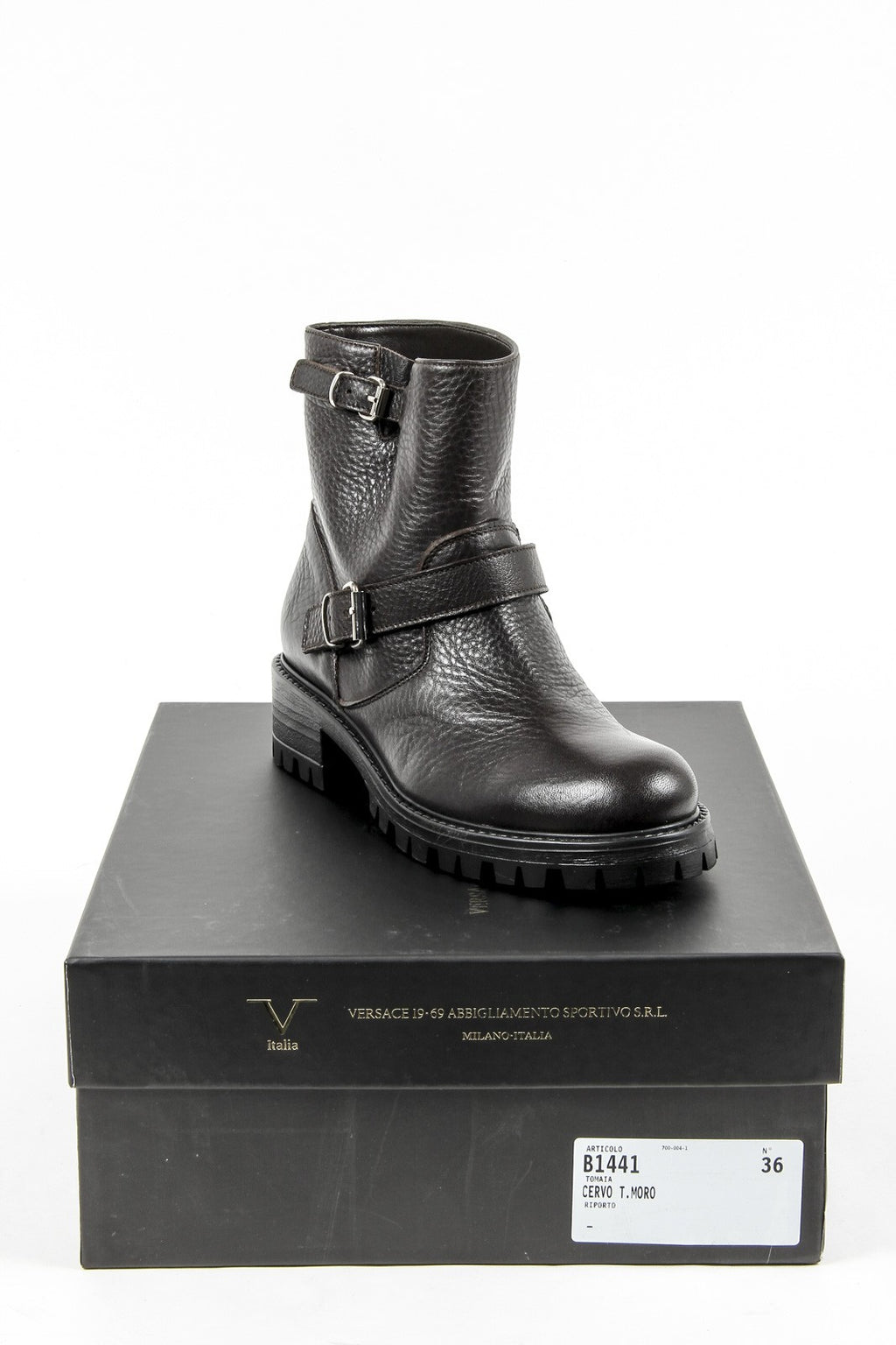 Bota corta para mujer V 1969 Italia B1441 CERVO T. MORO