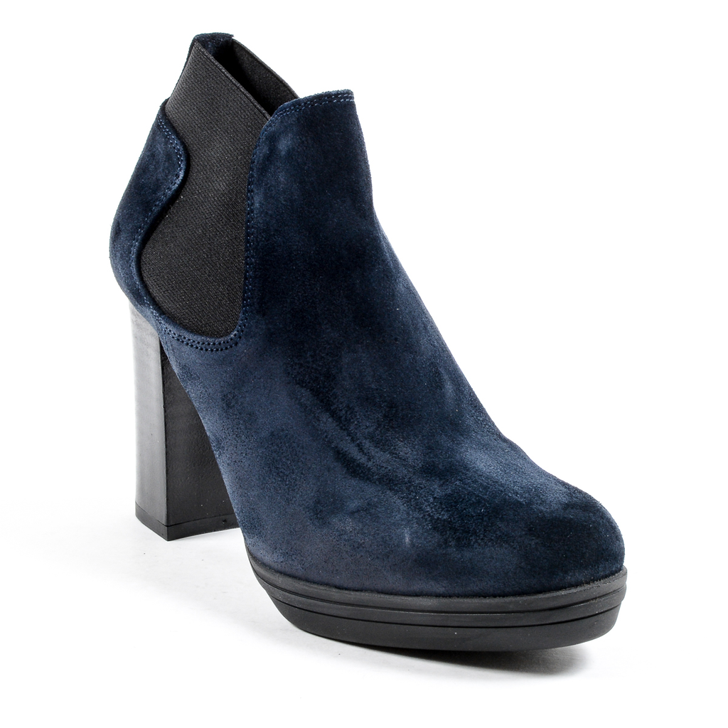 V 1969 Italia Botín de tacón para mujer Azul GRACY