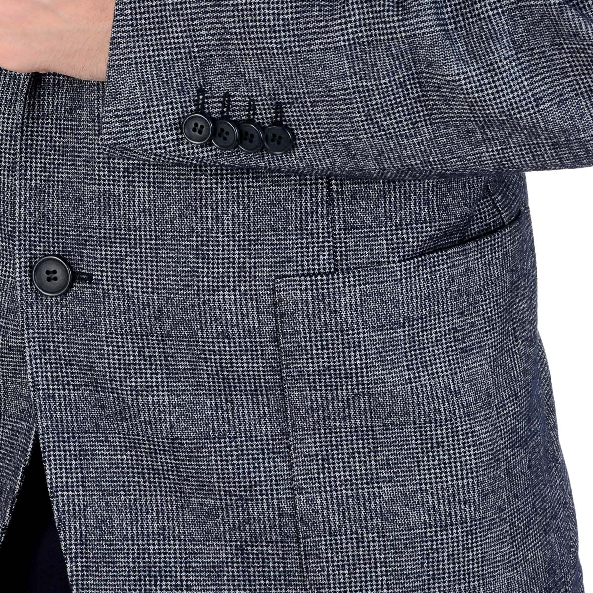 Chaqueta Luciano Di Martina para hombre, manga larga, gris oscuro