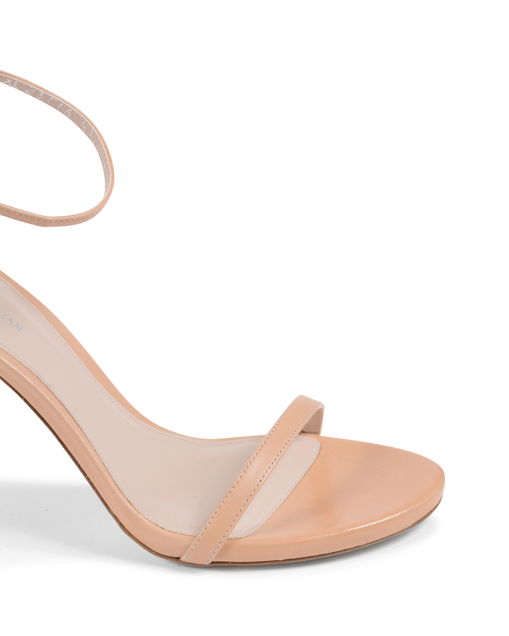 Stuart Weitzman Sandalia con tira al tobillo para mujer Beige NUDISTSONG