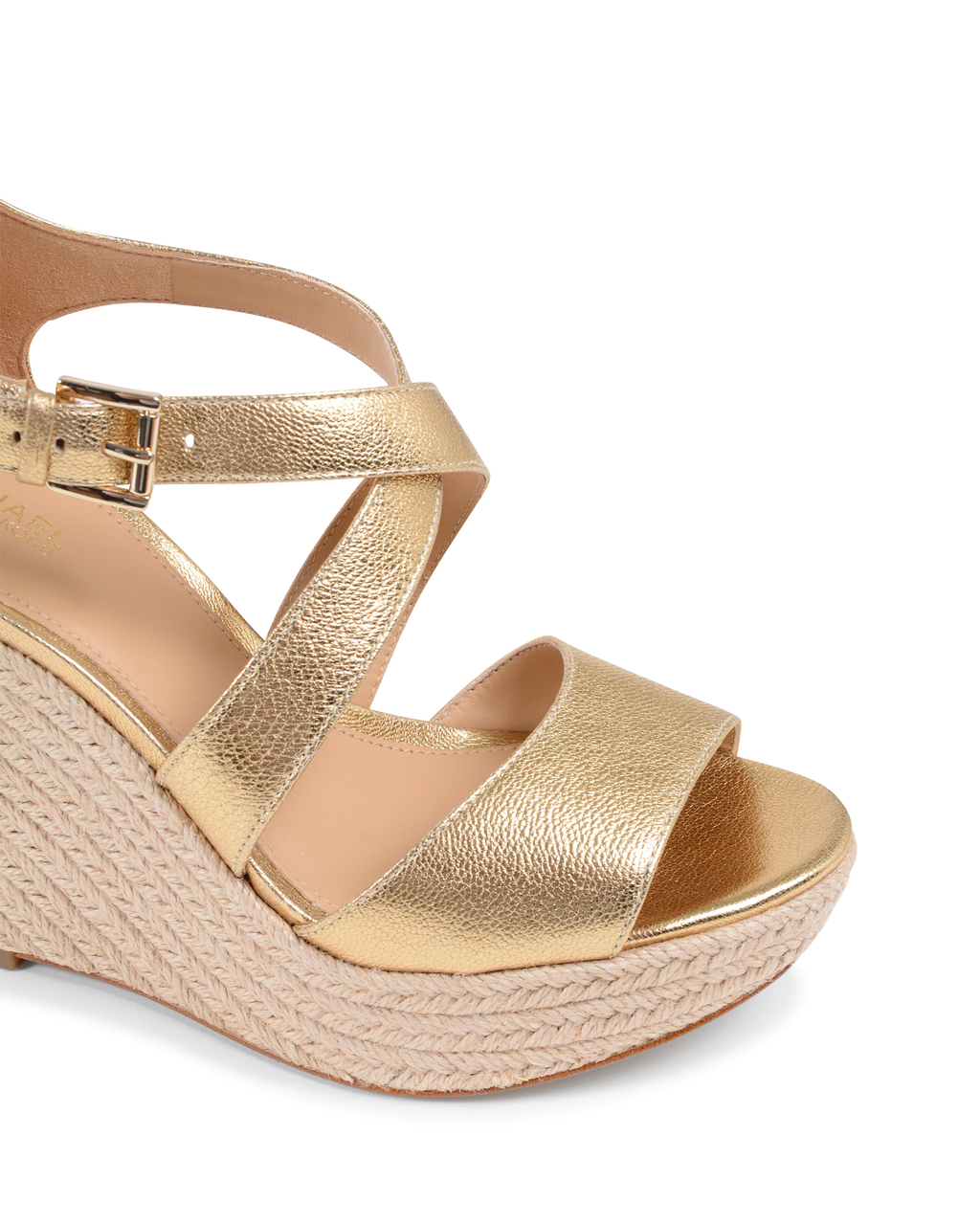 Sandalias de cuña Michael Kors para mujer doradas ABBOTT