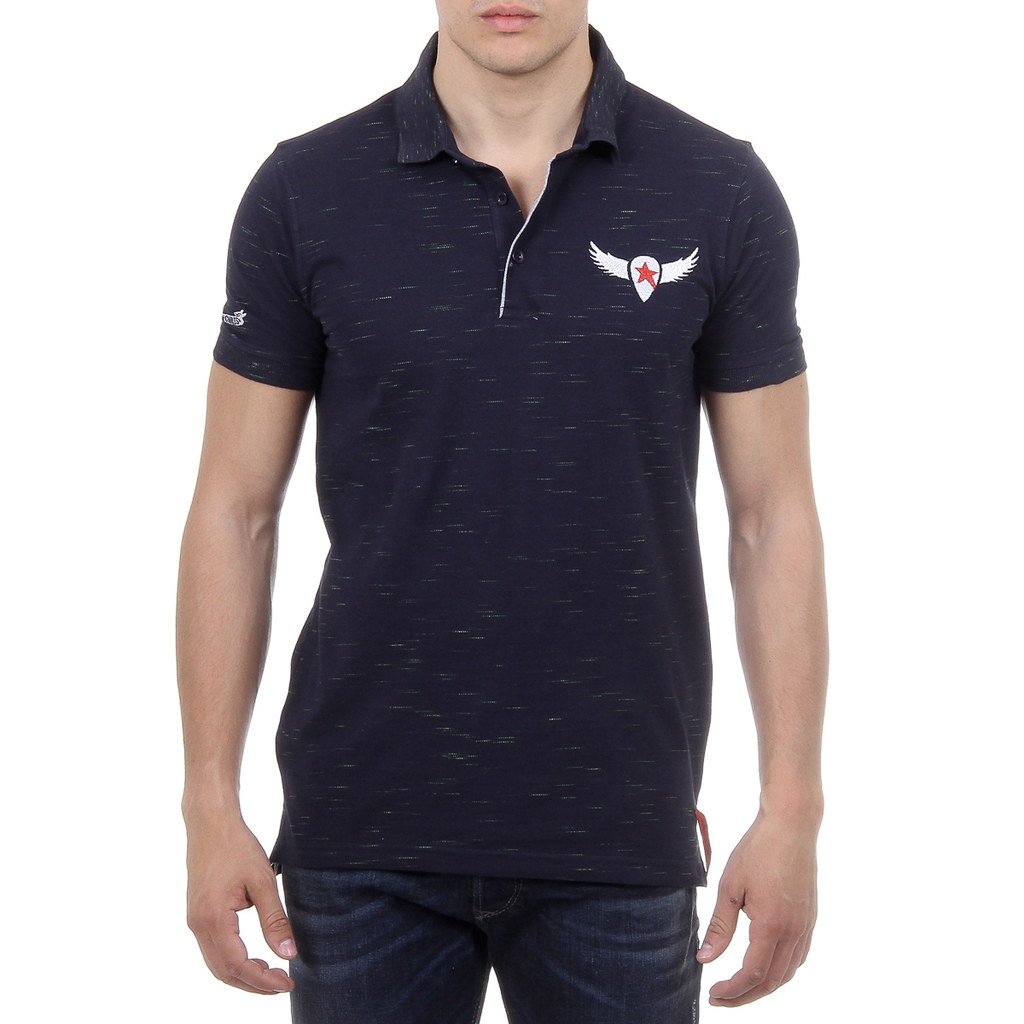 Andrew Charles Mens Polo Short Sleeves Dark Blue THOMAS
