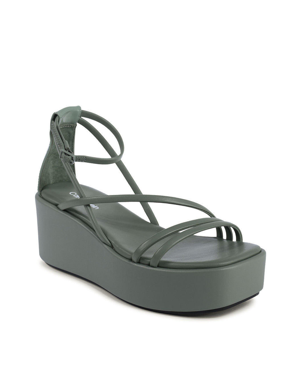 Calvin Klein - Sandalias de cuña para mujer, color verde, HW0HW01949MSW
