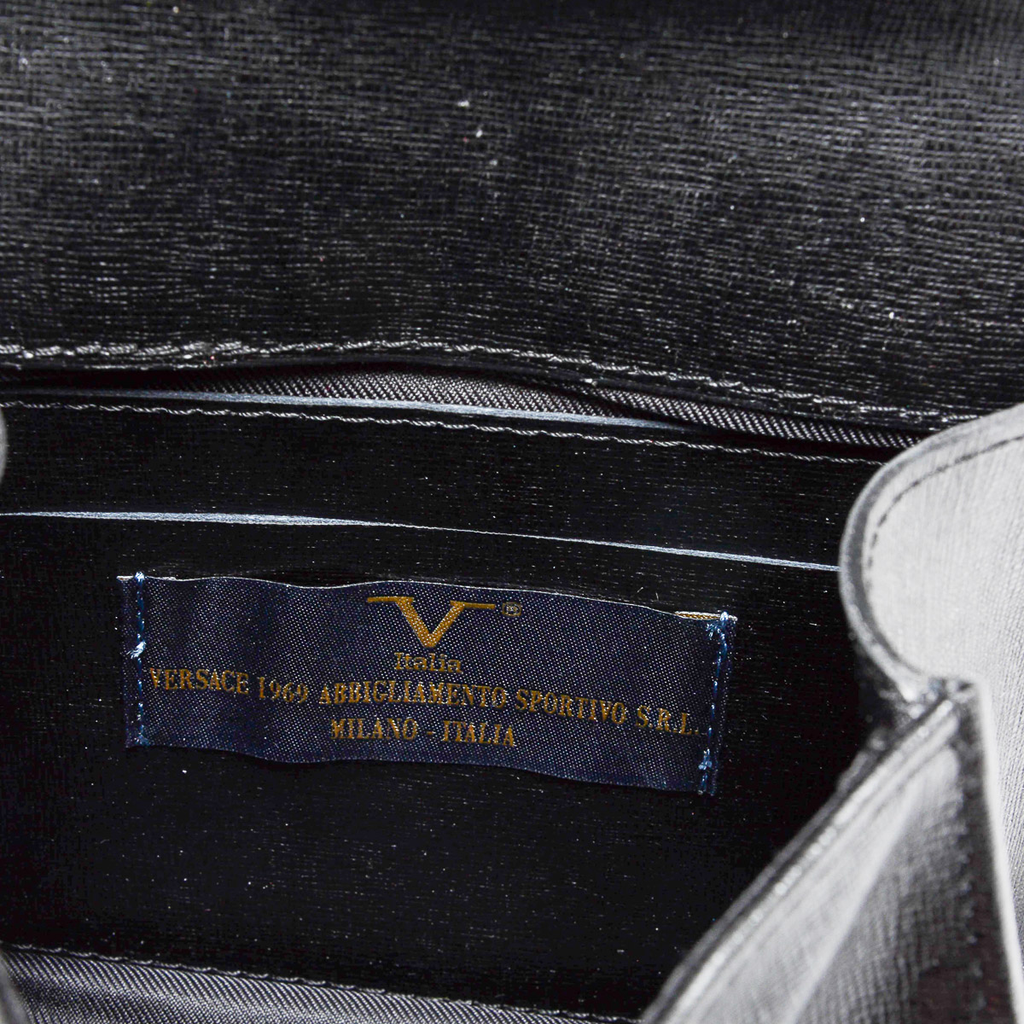 Bolso de mano para mujer V 1969 Italia, color negro, Panamá