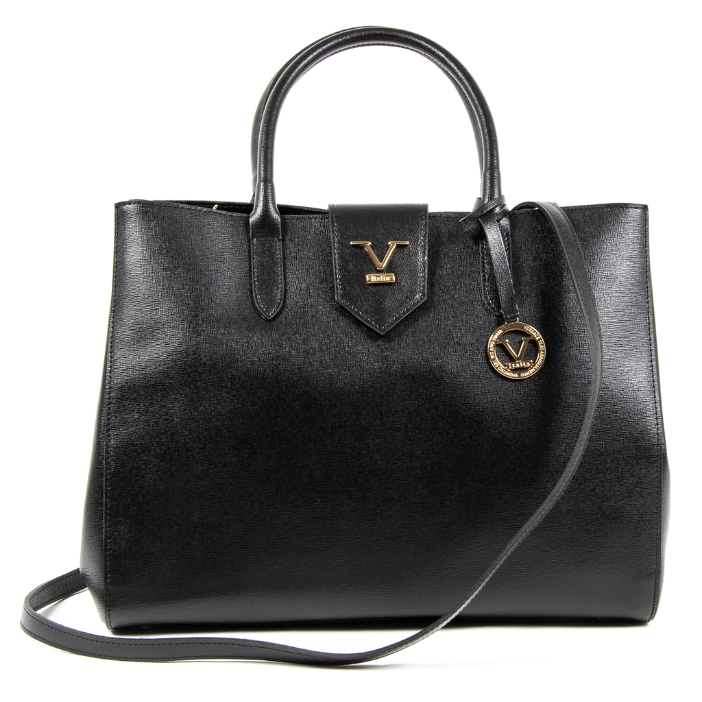 Bolso de mano para mujer V 1969 Italia negro TURNER