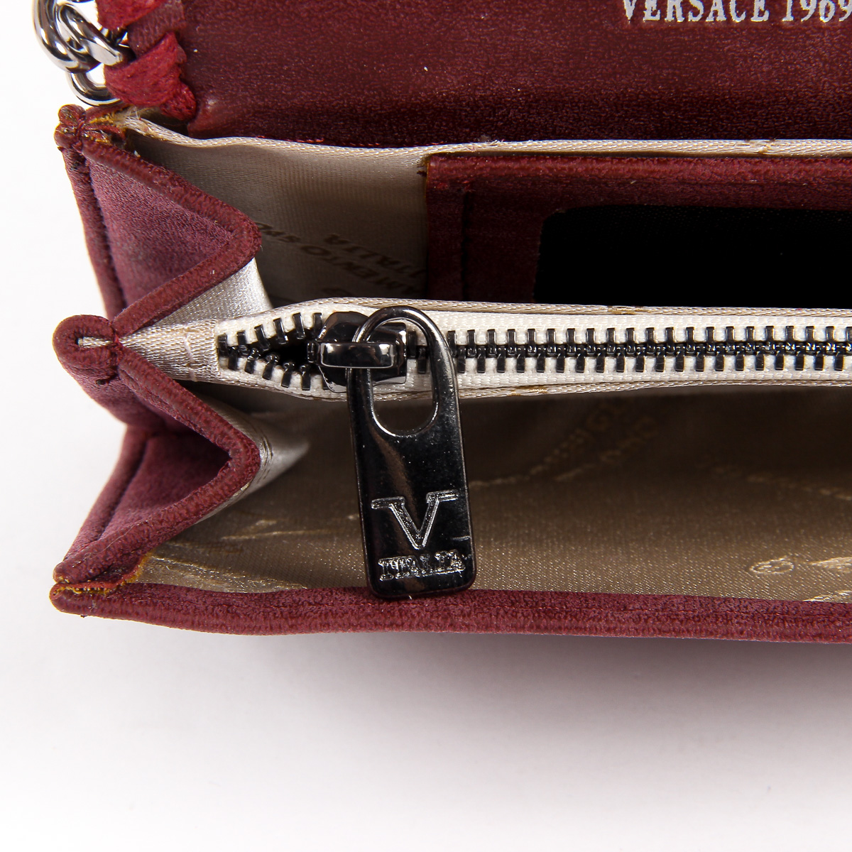 V 1969 Italia Monedero de mujer rojo oscuro VENUS
