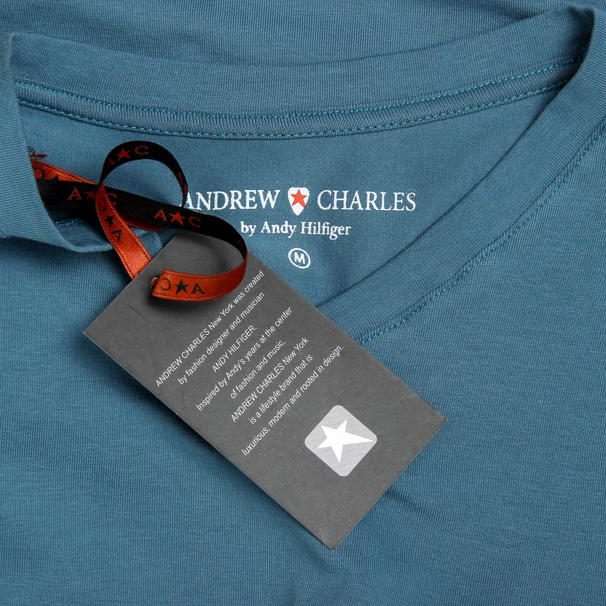 Camiseta Andrew Charles para hombre, manga corta, cuello en V, verde, KENAN