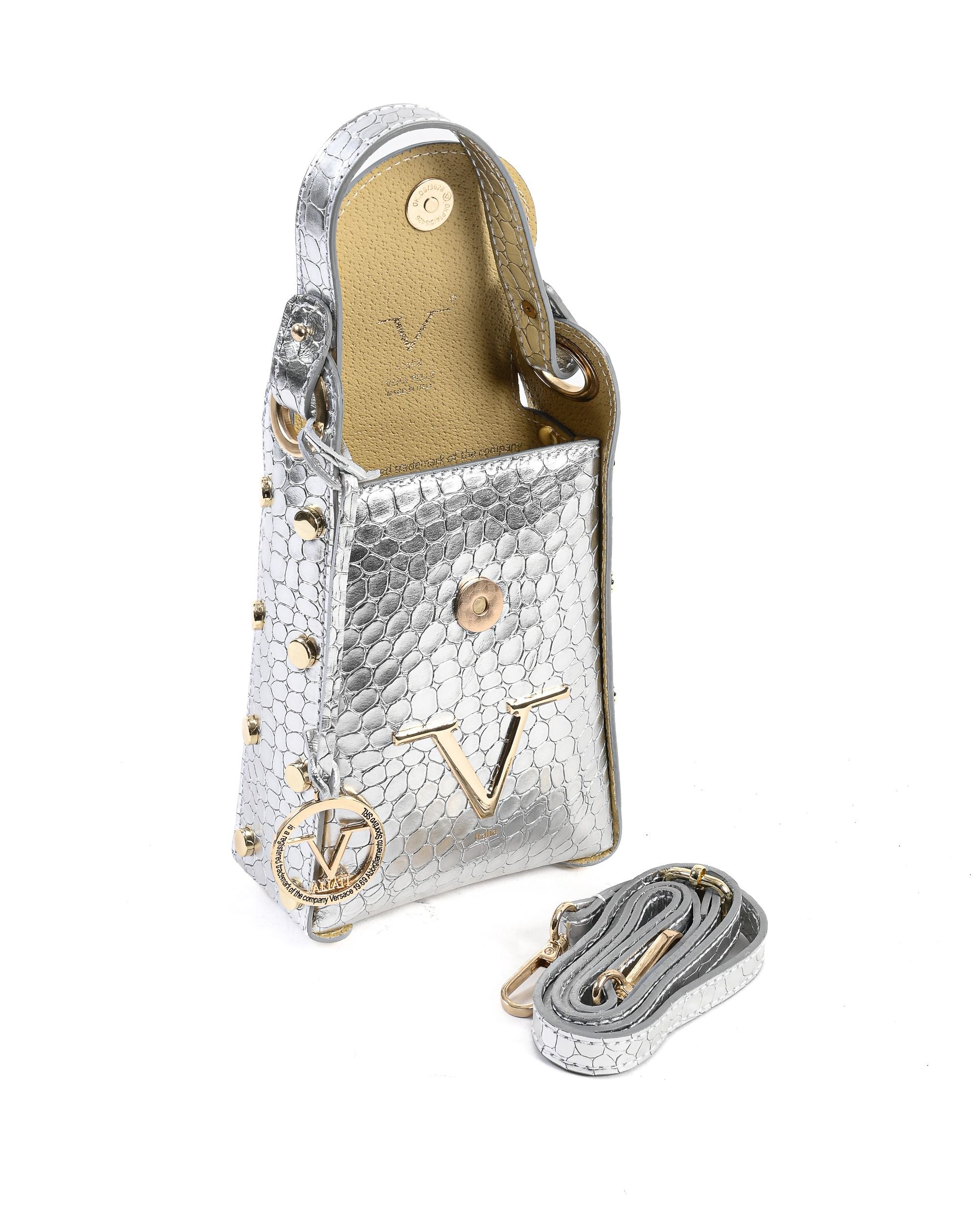Minibolso V Italia para mujer plateado V16-COC-SLV