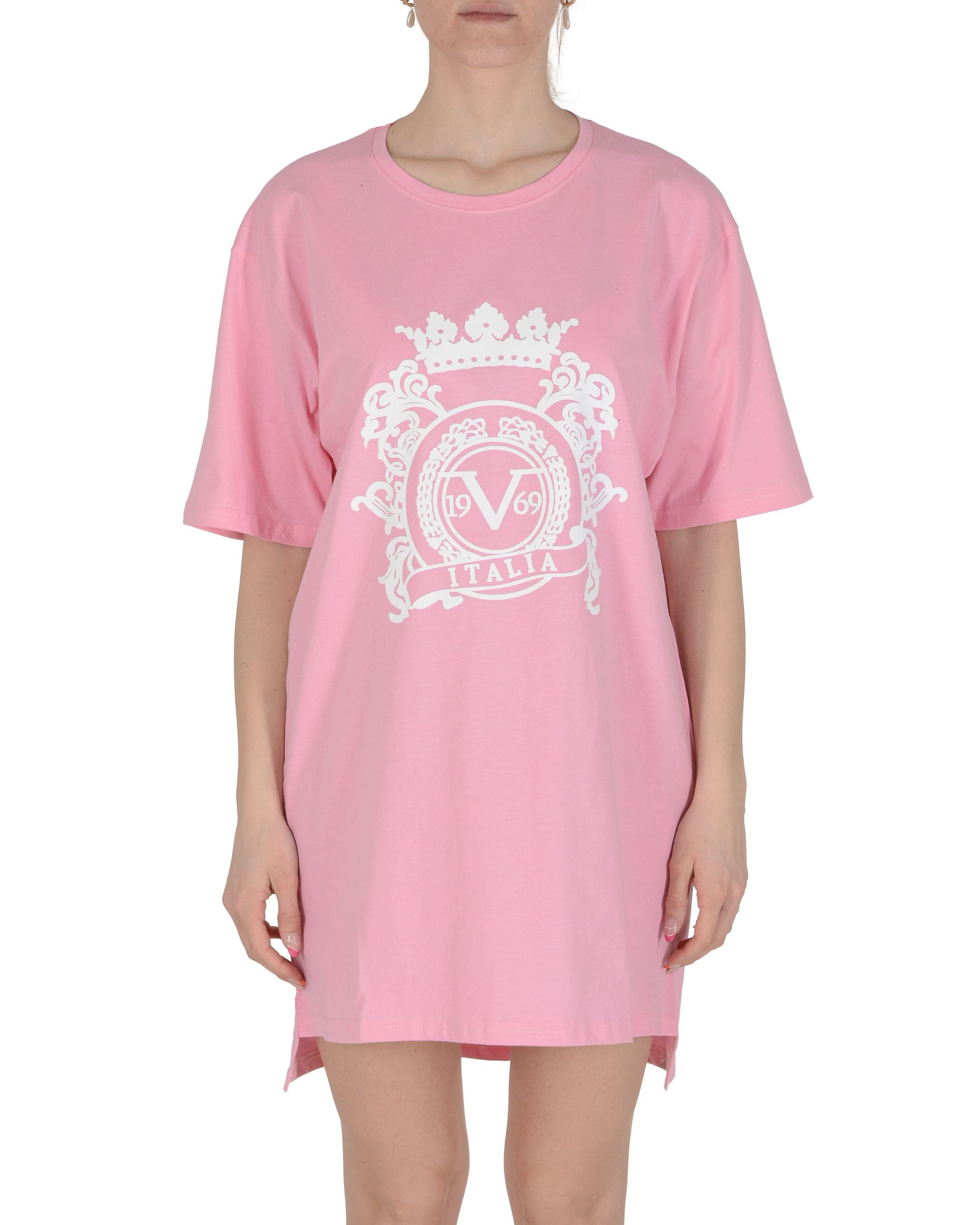 19V69 Italia Camiseta larga para mujer rosa VESTITO PINK