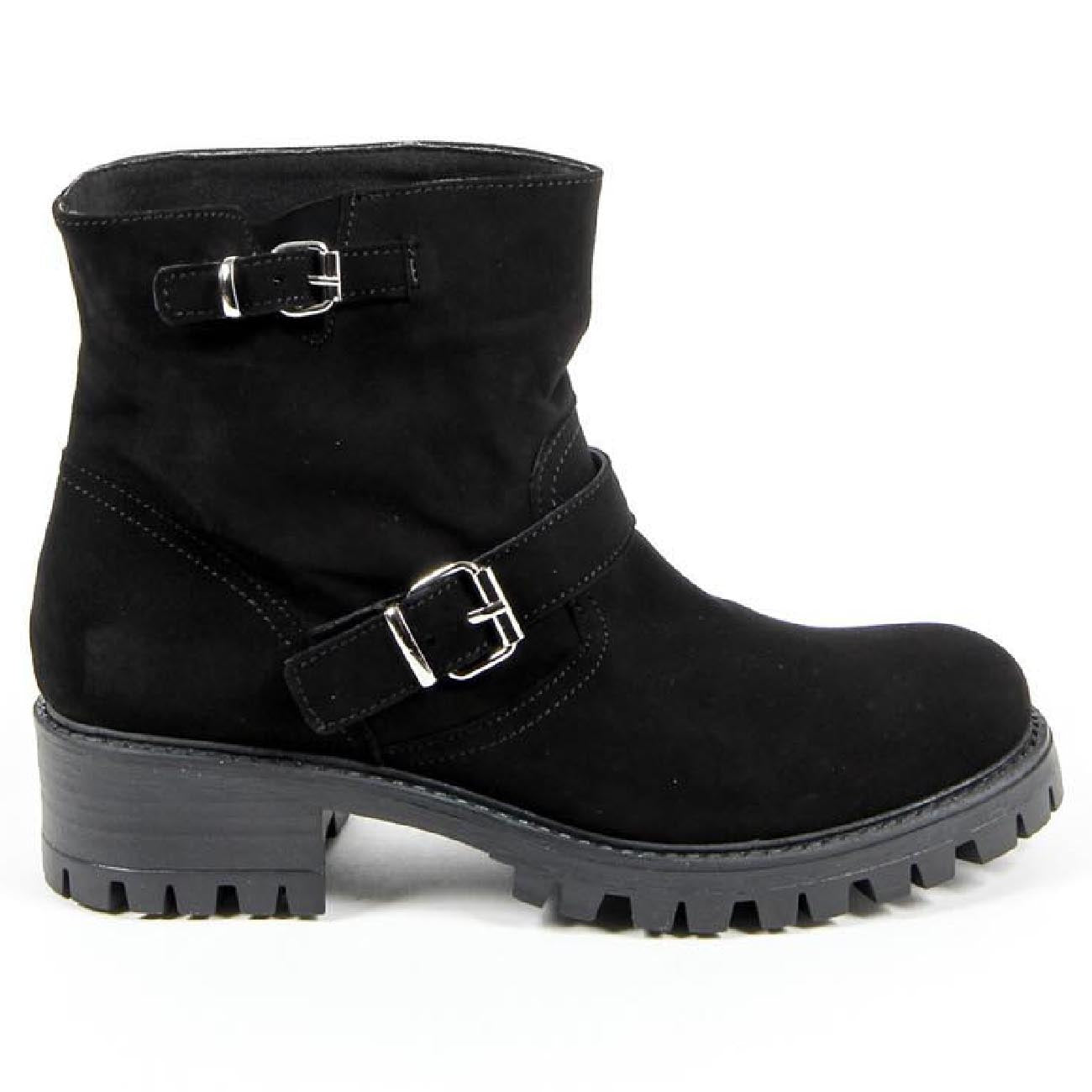 Bota corta para mujer V 1969 Italia B1441 CAMOSCIO NERO