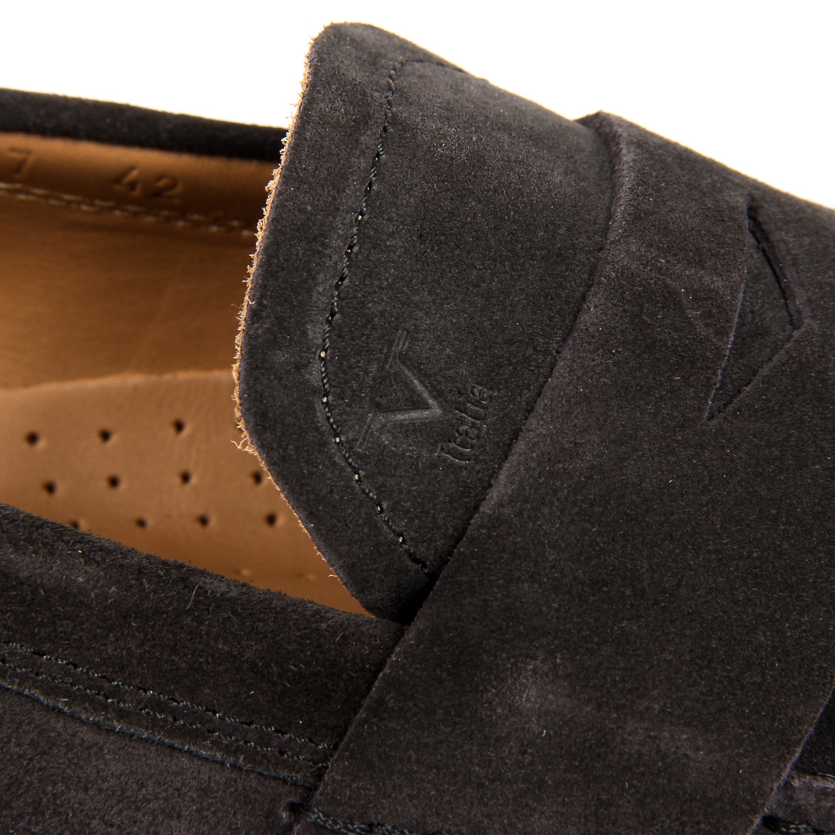 Mocasines V 1969 Italia para hombre, gris oscuro, LEONARDO