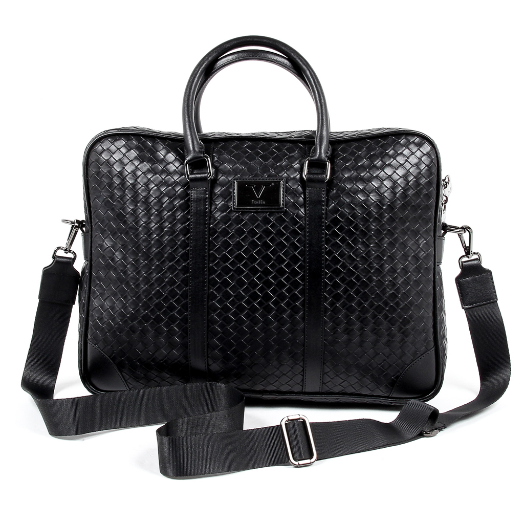 Bolso de mano para hombre V 1969 Italia negro EVAN