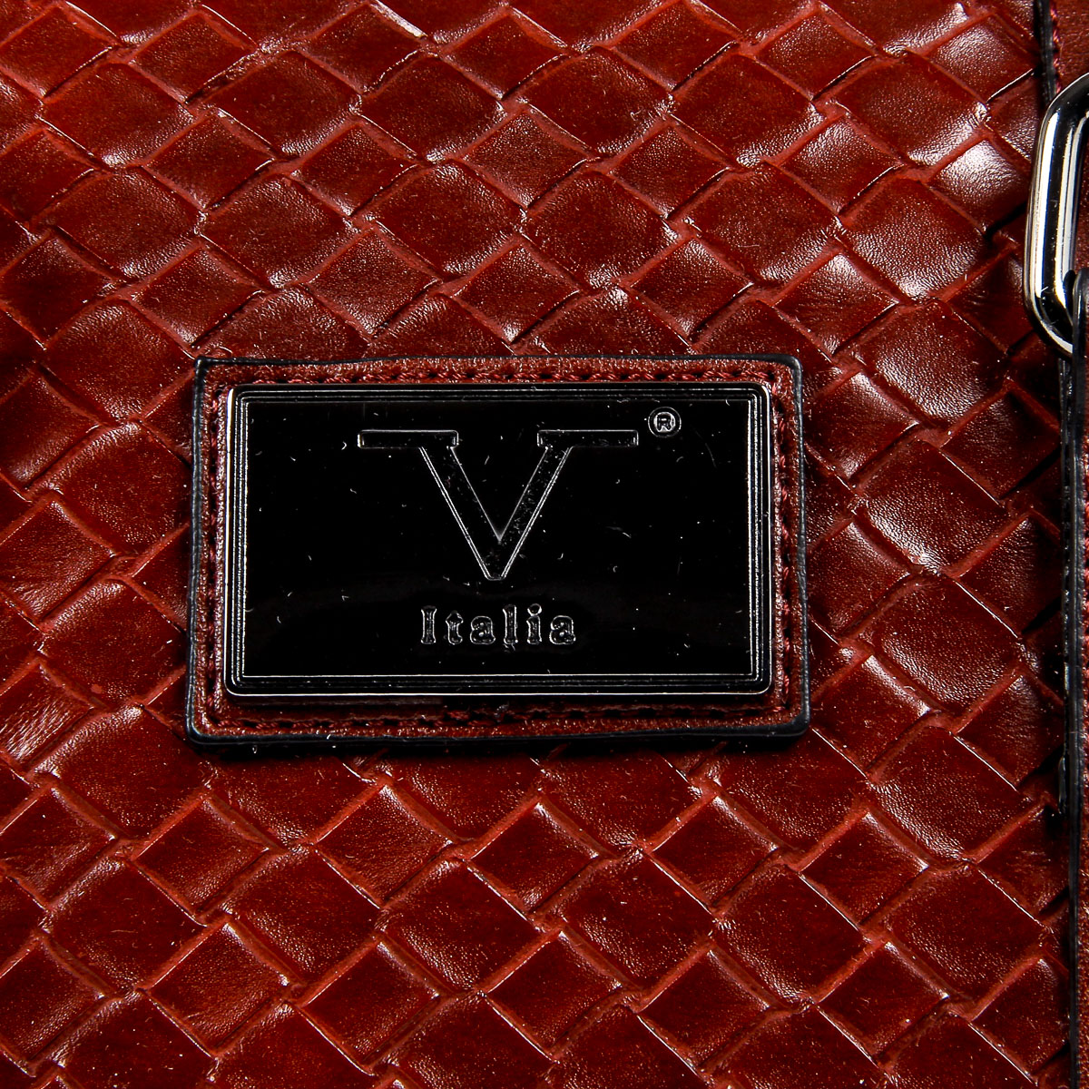 Bolso de mano para hombre V 1969 Italia rojo oscuro EVAN