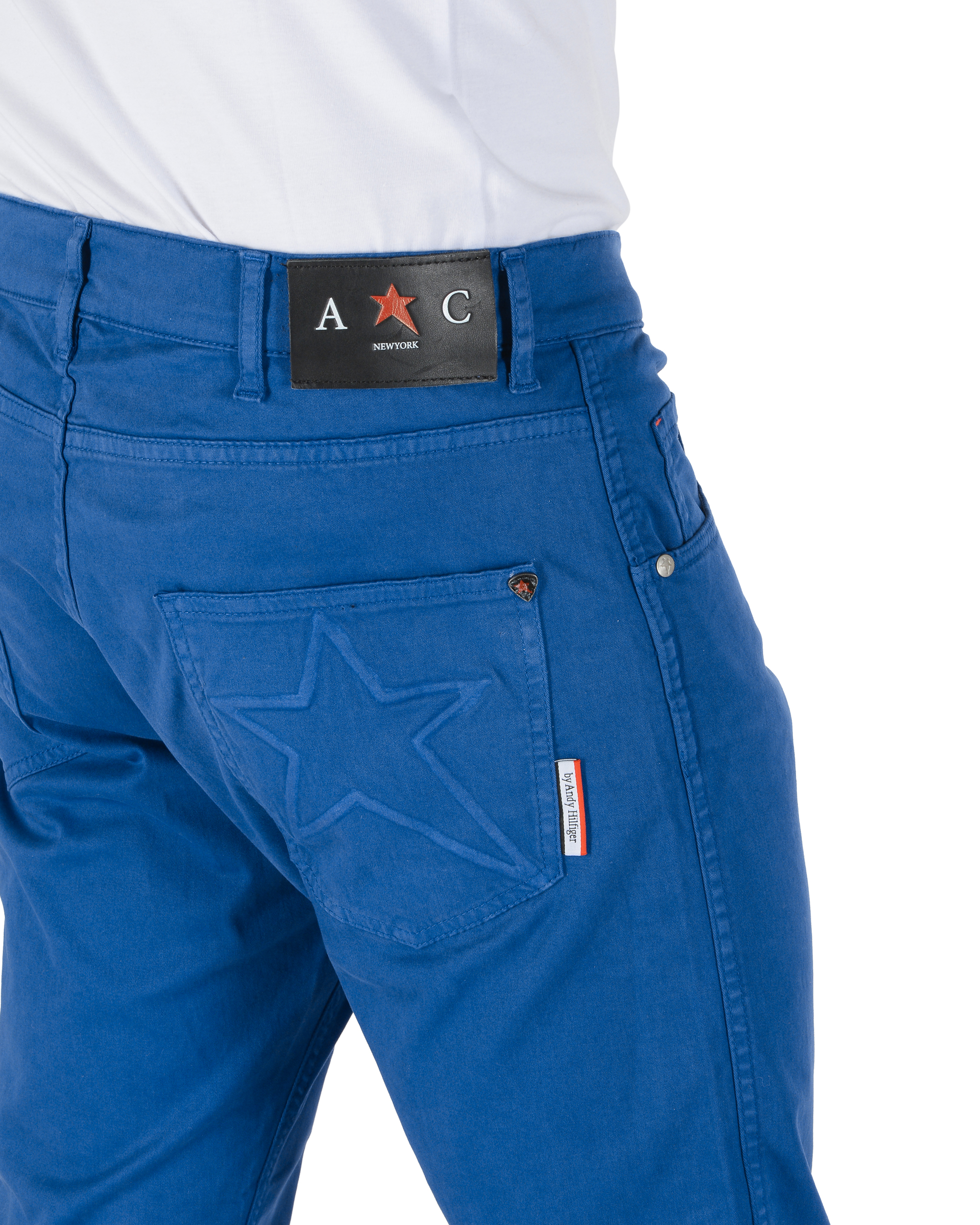 Andrew Charles Mens Trousers Regular Fit FRANK BLUE
