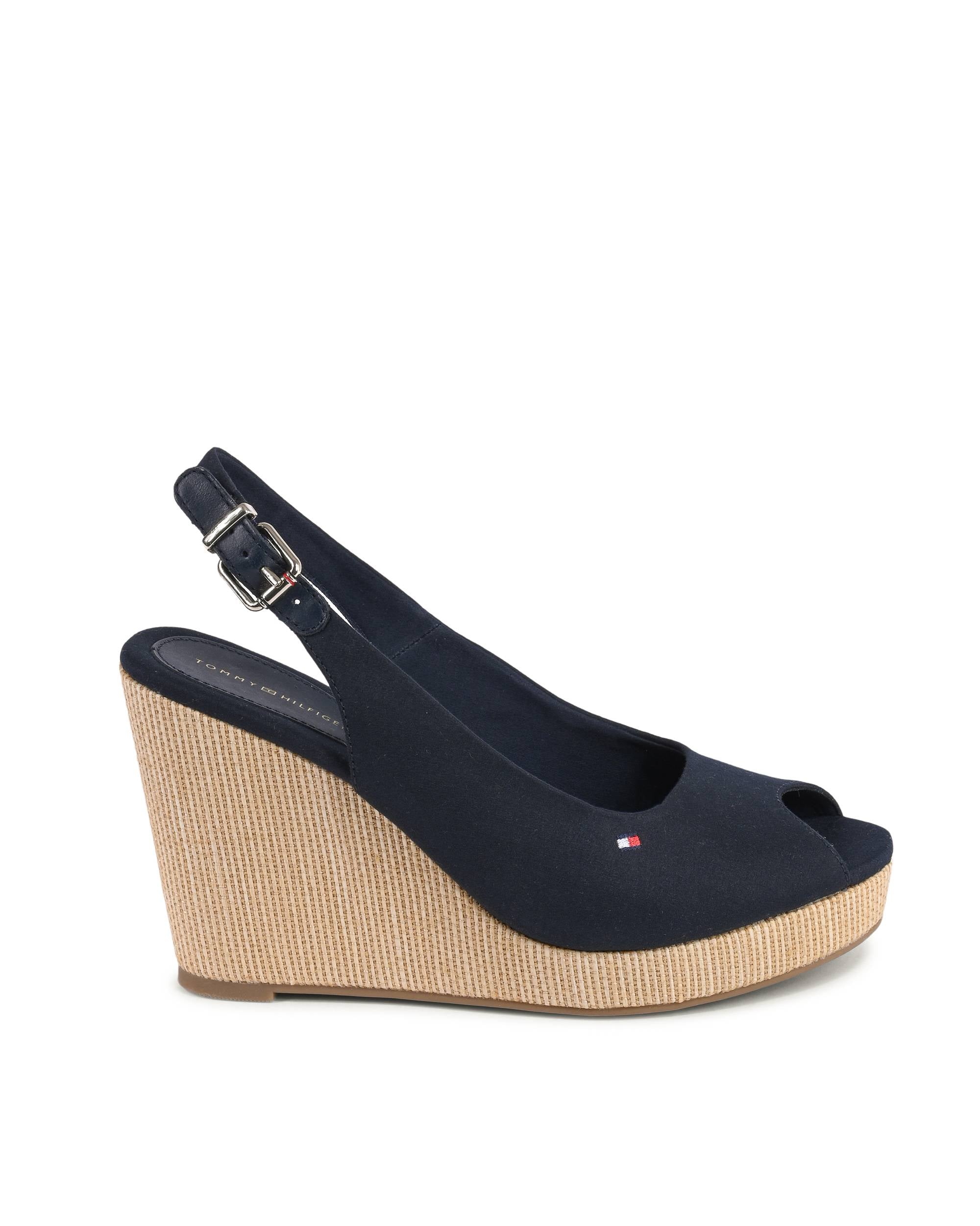 Tommy Hilfiger - Sandalias de cuña para mujer, color azul, FW0FW04789DW5
