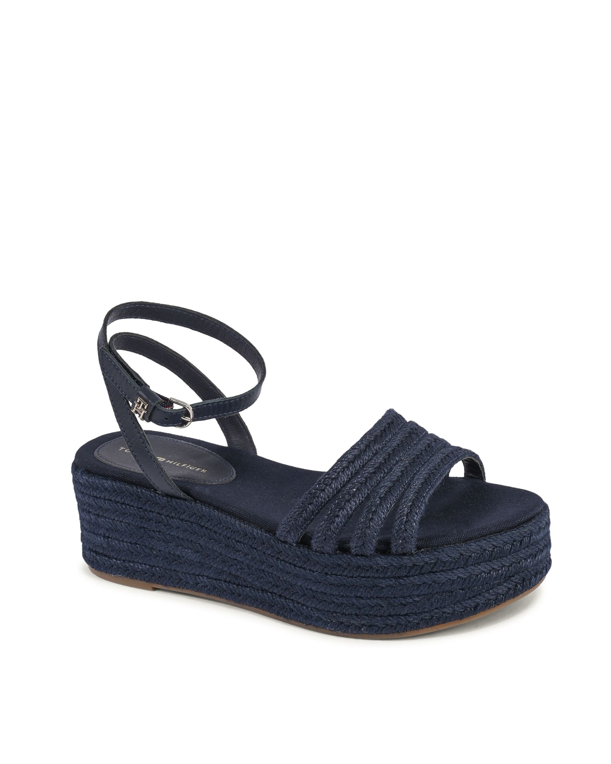 Tommy Hilfiger - Sandalias de cuña para mujer, color azul, FW0FW07218DW6