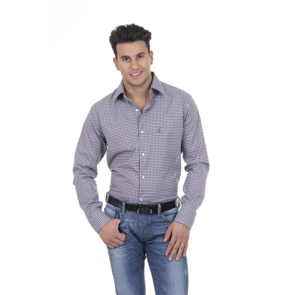 Camisa clásica moderna de corte italiano para hombre V 1969, talla 377, 212