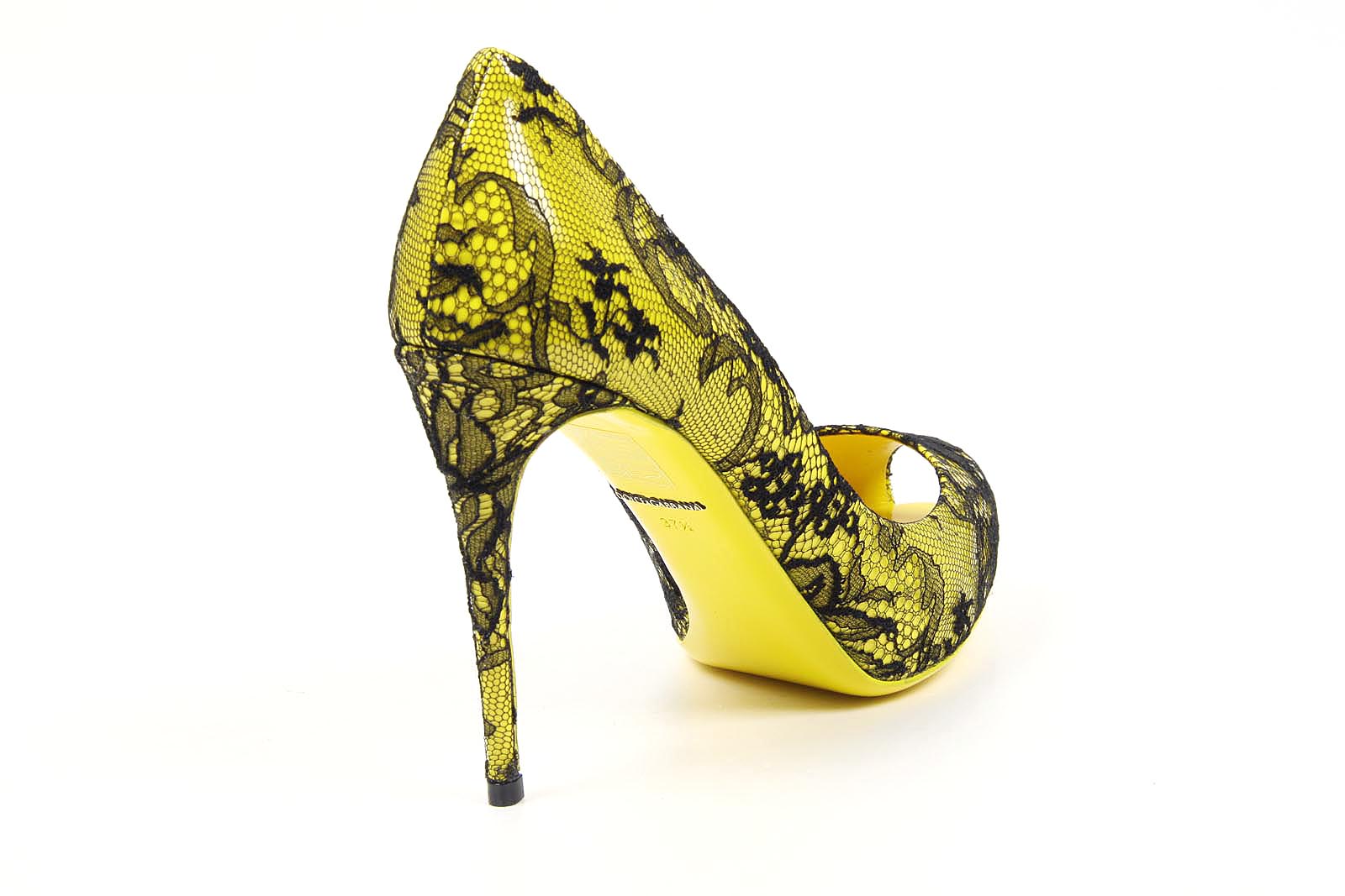 Dolce & Gabbana Bette C18992 AF255 8S830 - Zapatos de tacón con punta abierta y escote