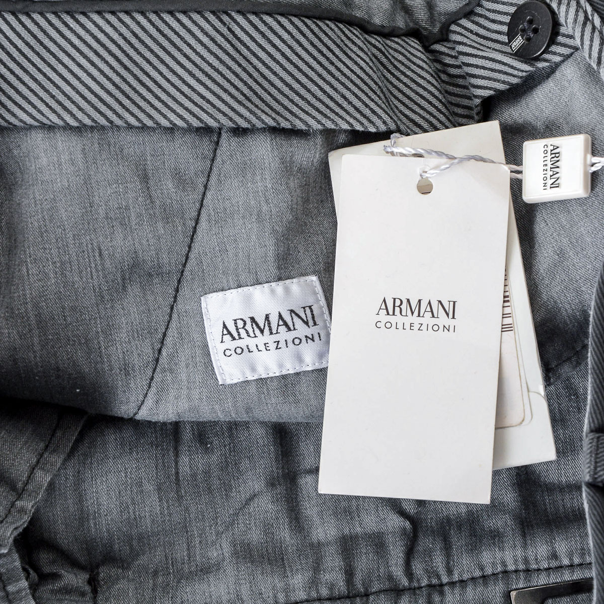 Armani Collezioni Mens Pants Dark Grey
