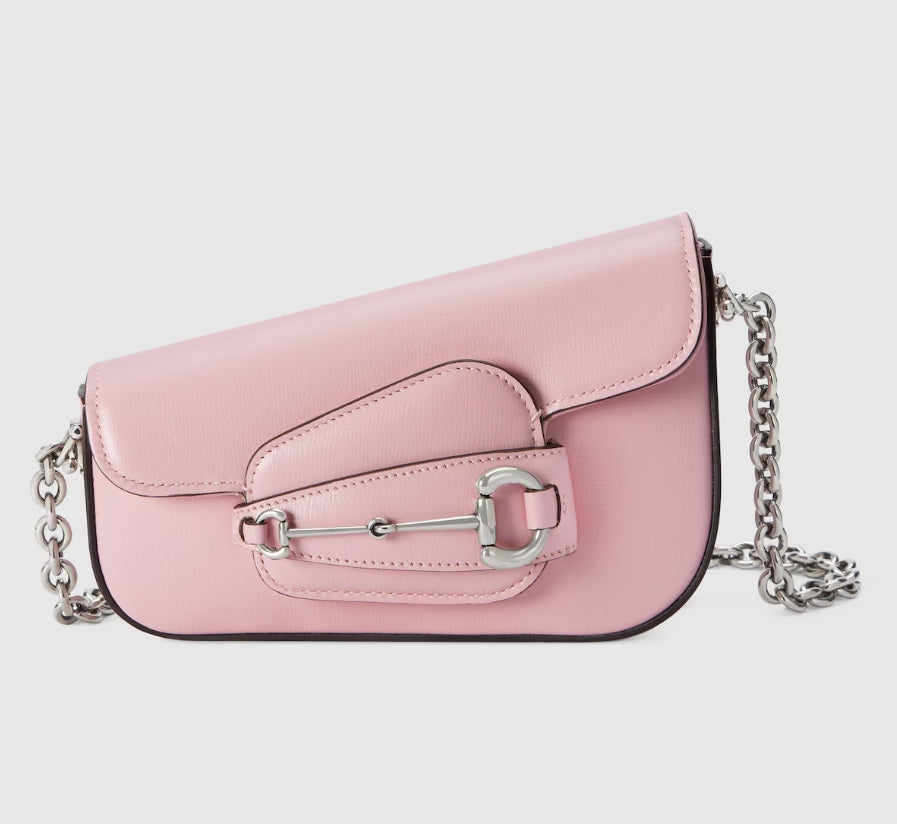 Bolso de hombro pequeño de cuero Horsebit 1955