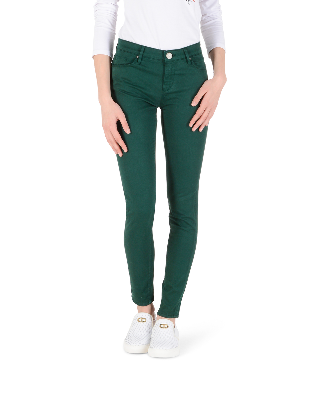 Andrew Charles Womens Trousers Slim Fit CLAIRE DARK GREEN