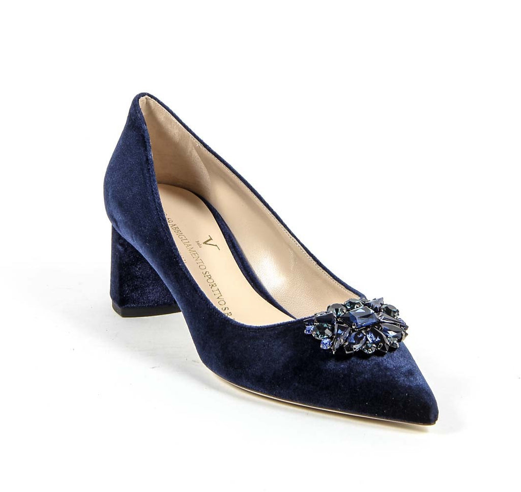 Zapatos de salón para mujer V 1969 Italia 3109244 VELLUTO BLU ROYAL