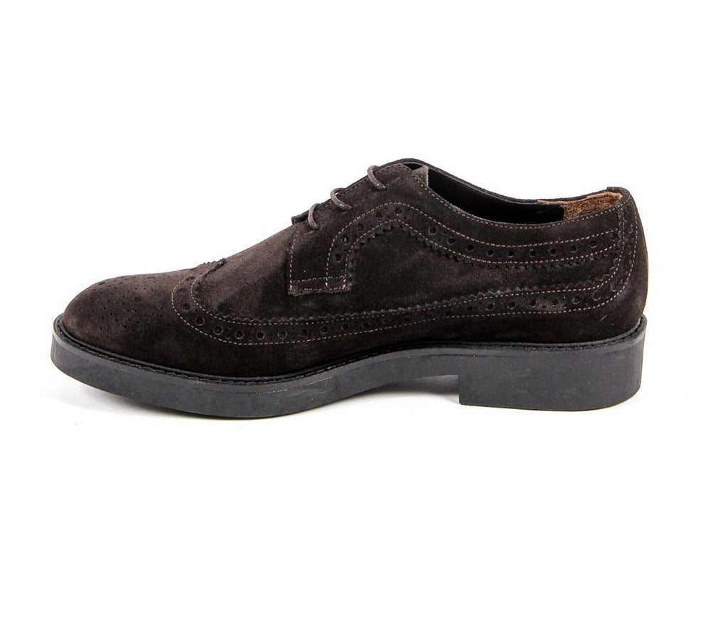 V 1969 Italia Zapato Brogue para Mujer B1670 VELOUR T. MORO