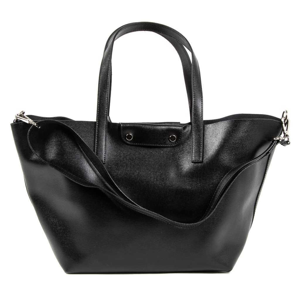 Bolso de mano para mujer V 1969 Italia en JERSEY negro