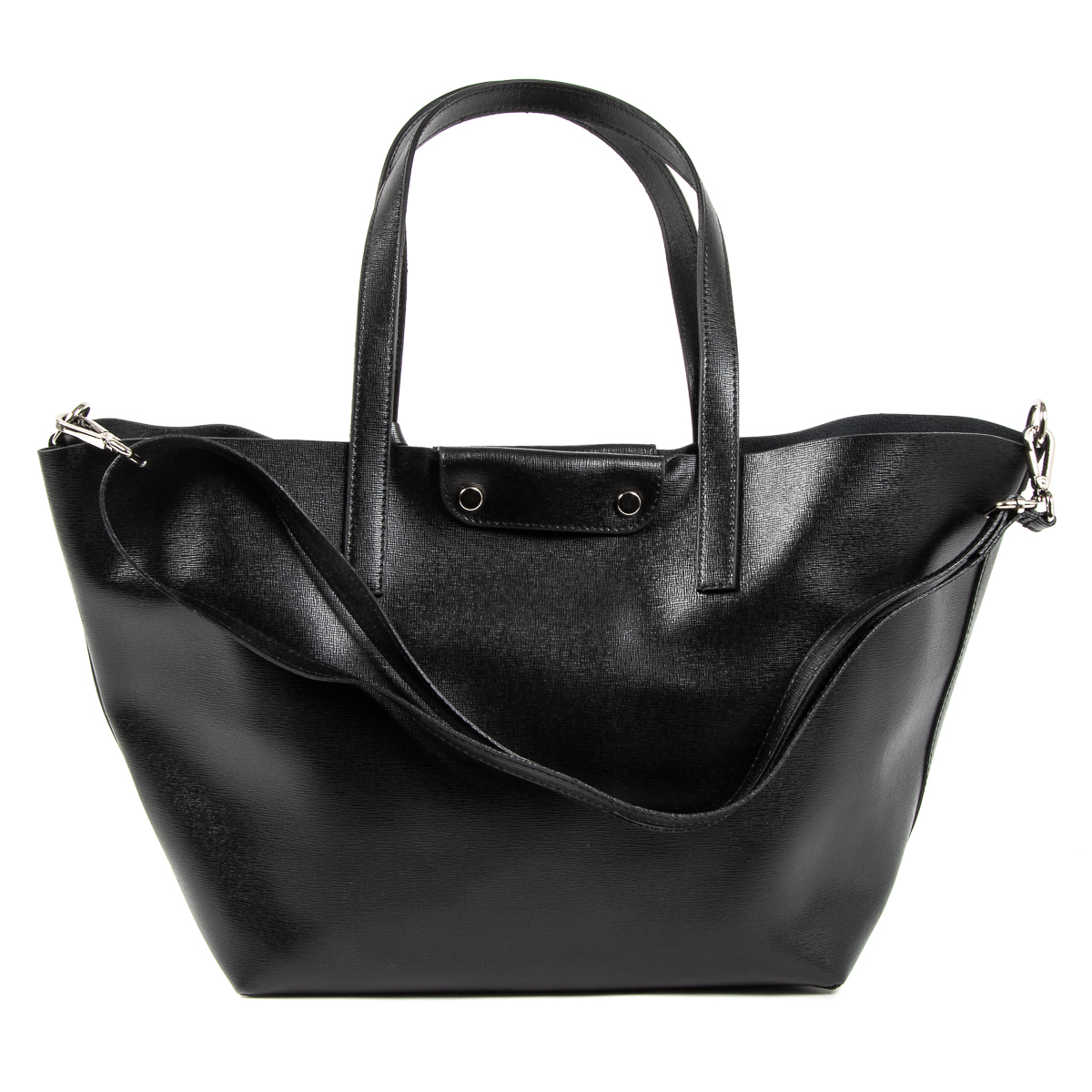 Bolso de mano para mujer V 1969 Italia en JERSEY negro