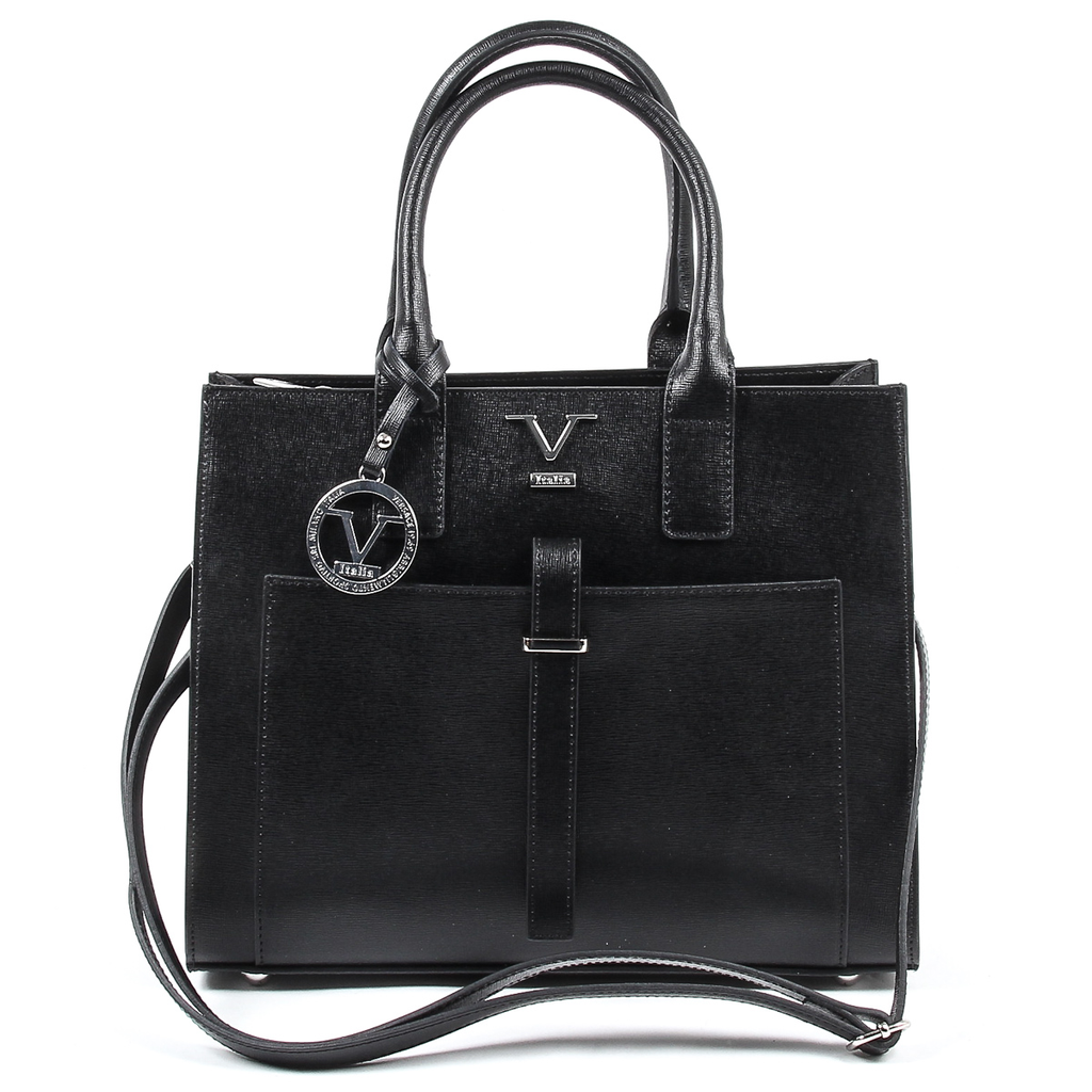 Bolso de mano para mujer V 1969 Italia V006-S SAFFIANO NERO