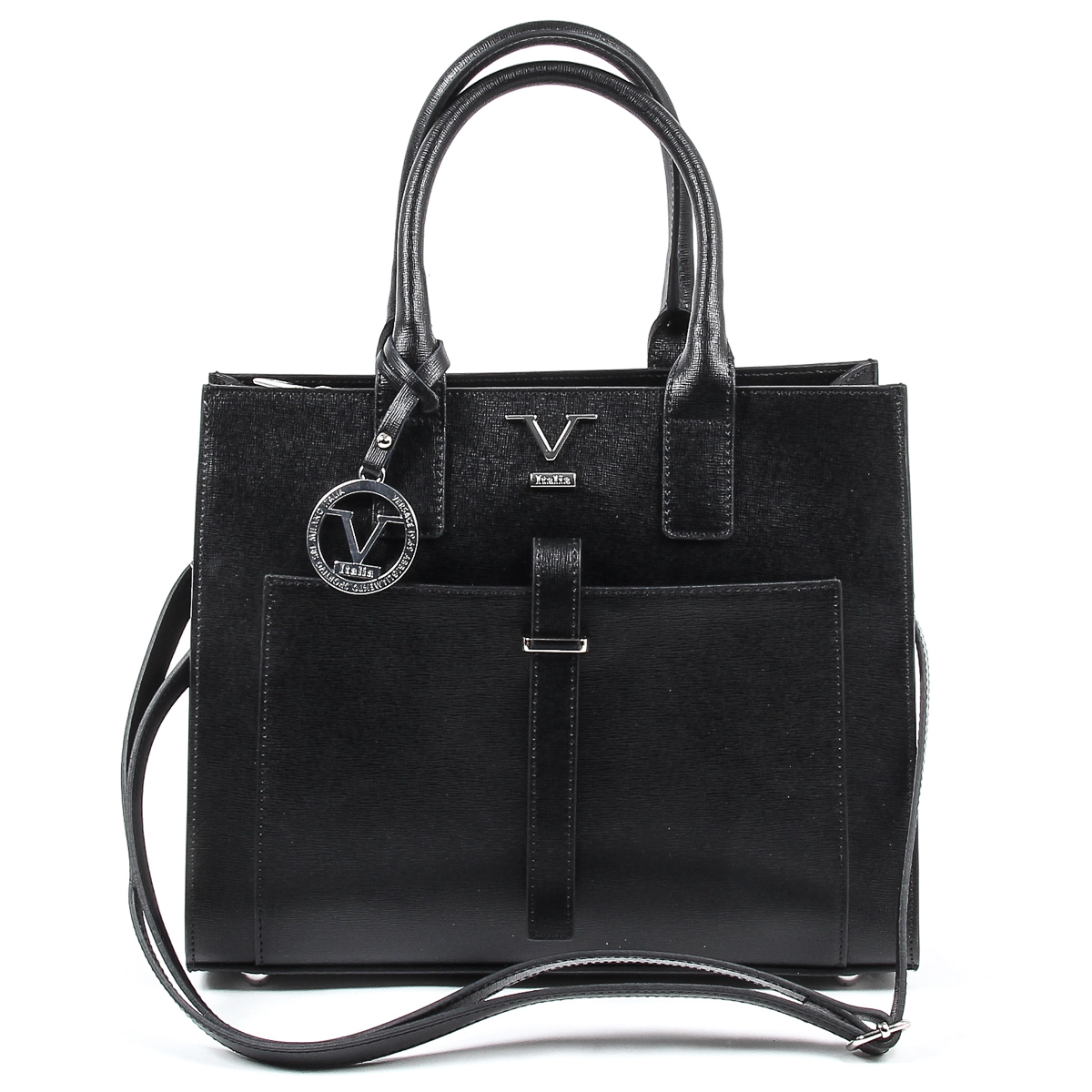 Bolso de mano para mujer V 1969 Italia V006-S SAFFIANO NERO