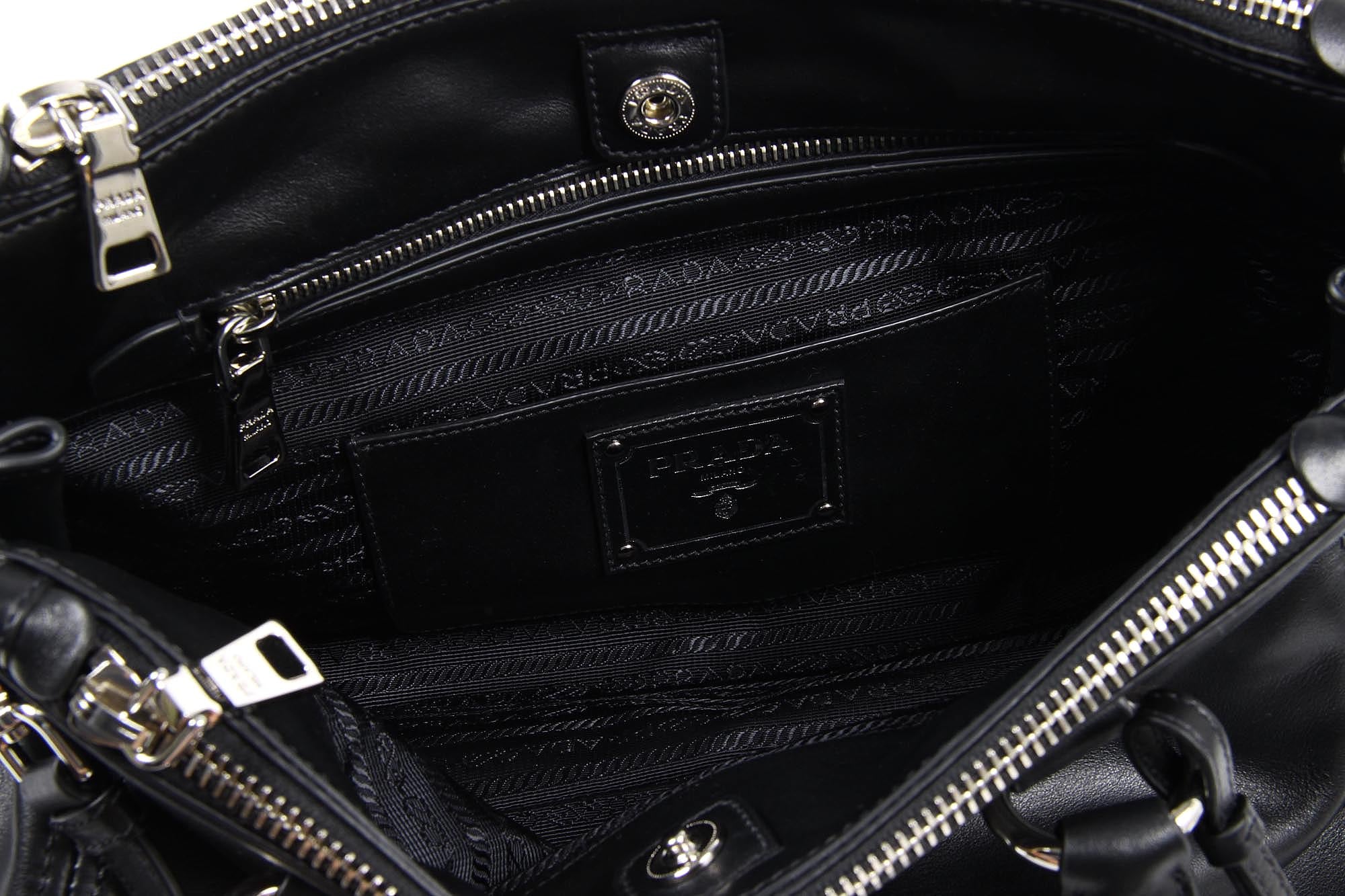 Bolso de compras Prada BN2866 Nero Soft Calf