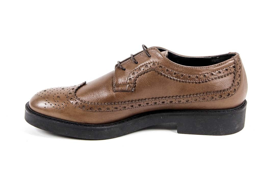 V 1969 Italia Zapato Brogue para Mujer B1670 VITELLO MARRÓN