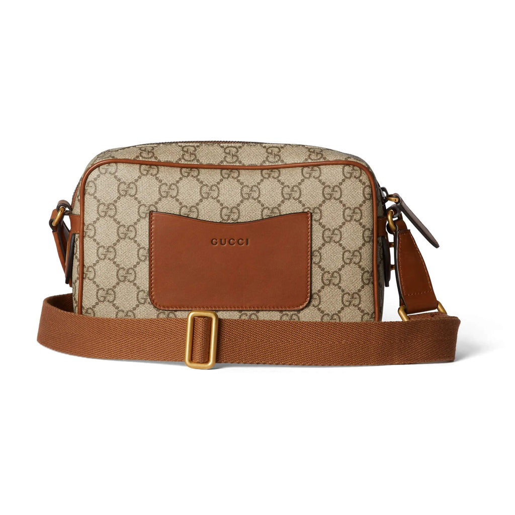 GG monogram crossbody camera bag supreme & Leather