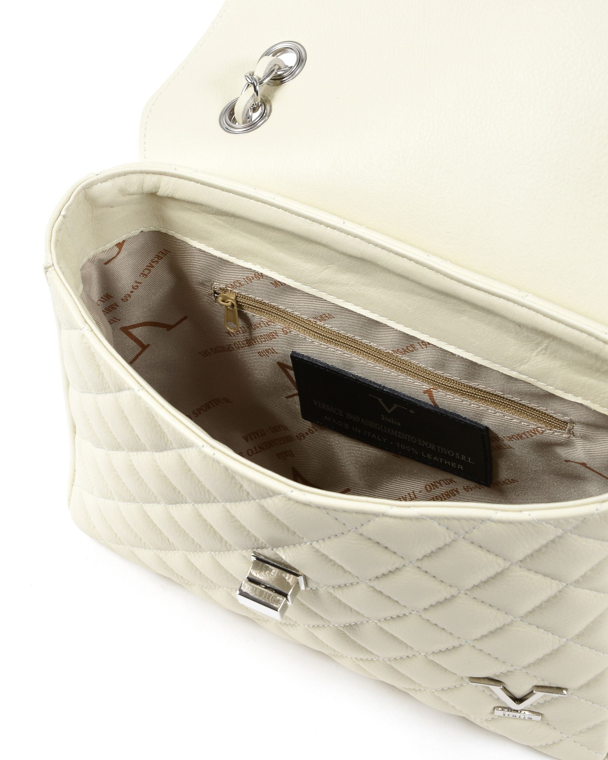 V Italia Womens Handbag Beige V024-S SAUVAGE BEIGE