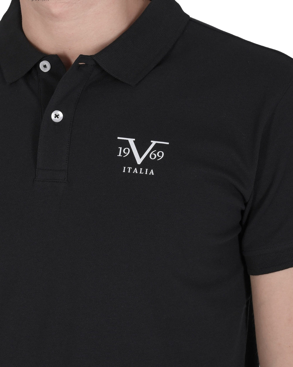 19V69 Italia Polo para hombre VSC1MPL01 NEGRO