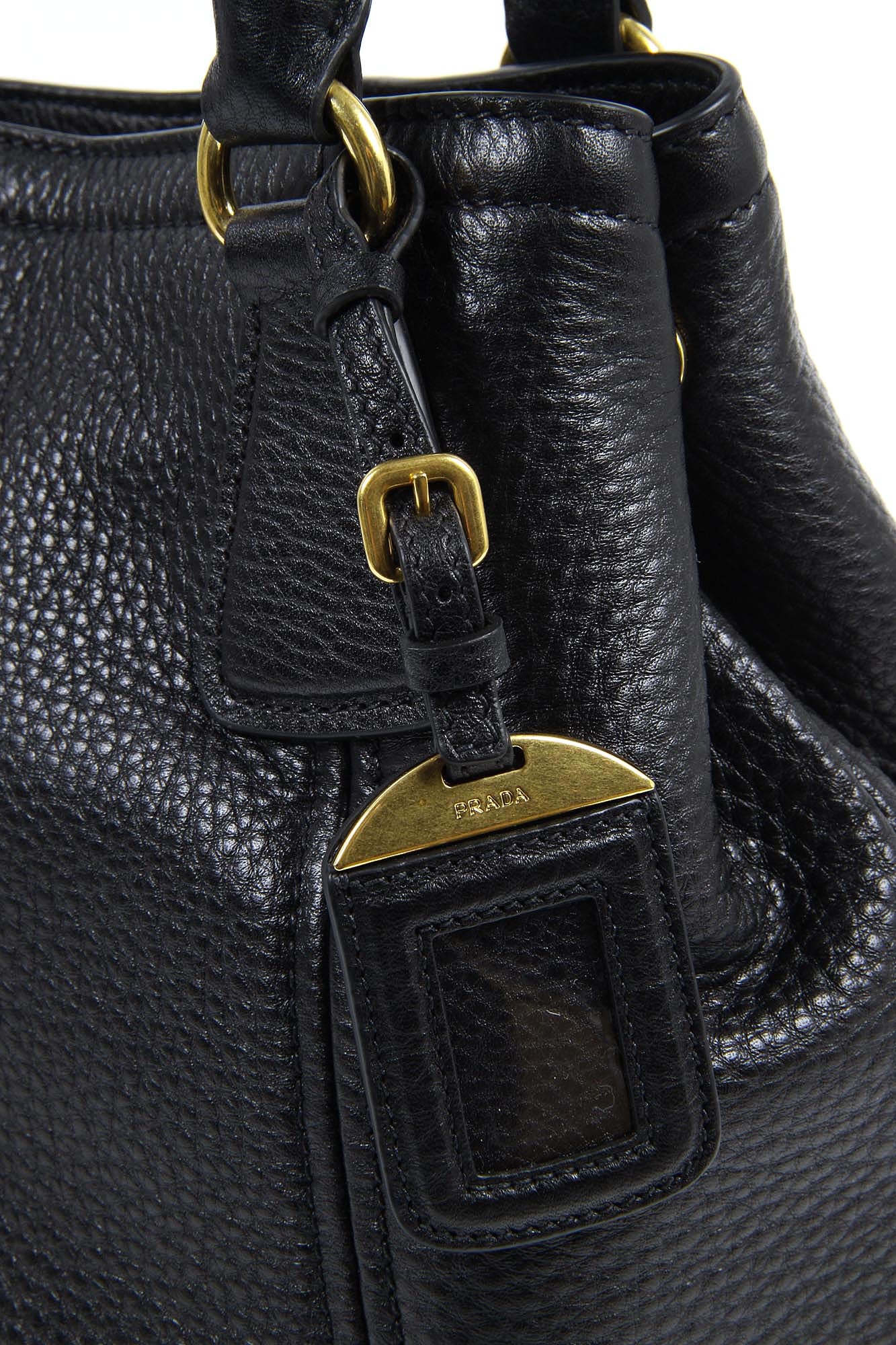 Bolso tote hobo Prada BN2534 Nero Vitello Daino