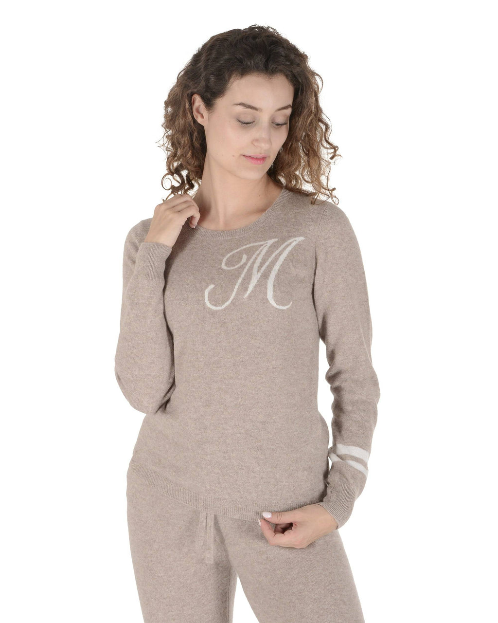 Suéter de cuello redondo Dee Ocleppo STOCKBRIDGE CAMEL K