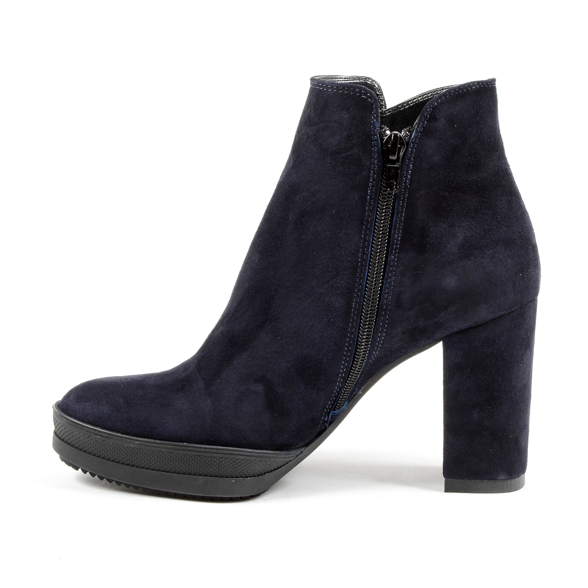 Andrew Charles Womens Heeled Ankle Boot Blue SHERYL