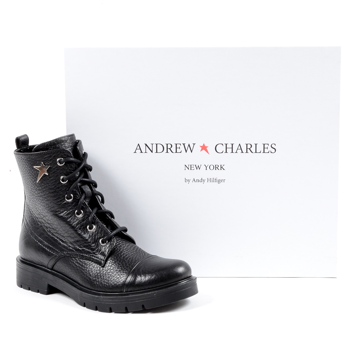 Andrew Charles Womens Short Boot Black MIVIDA