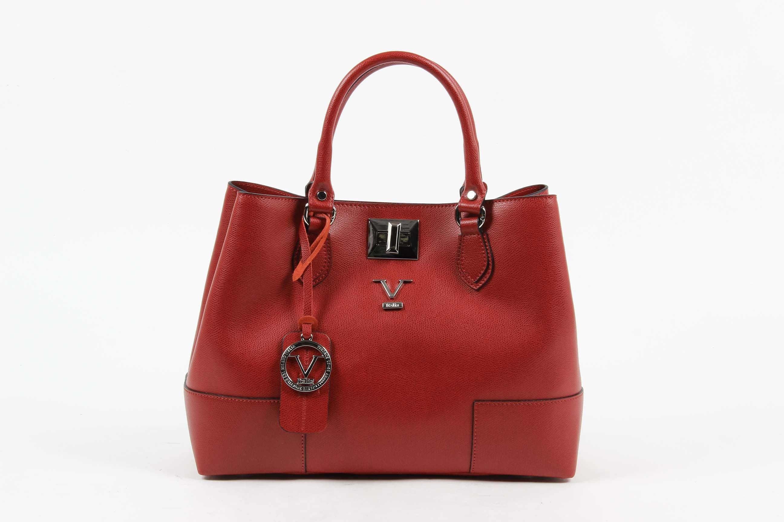 Bolso de mano para mujer V 1969 Italia V013-S SAFFIANO ROJO