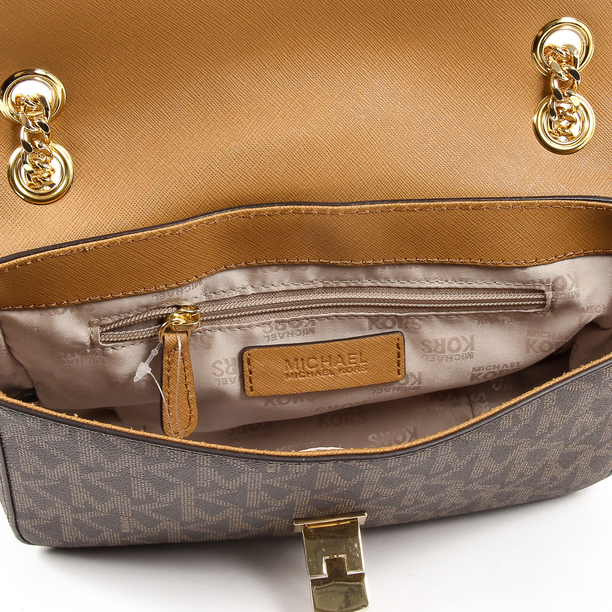 Michael Kors Womens Handbag TINA 35T7GT4F2B BRN ACORN